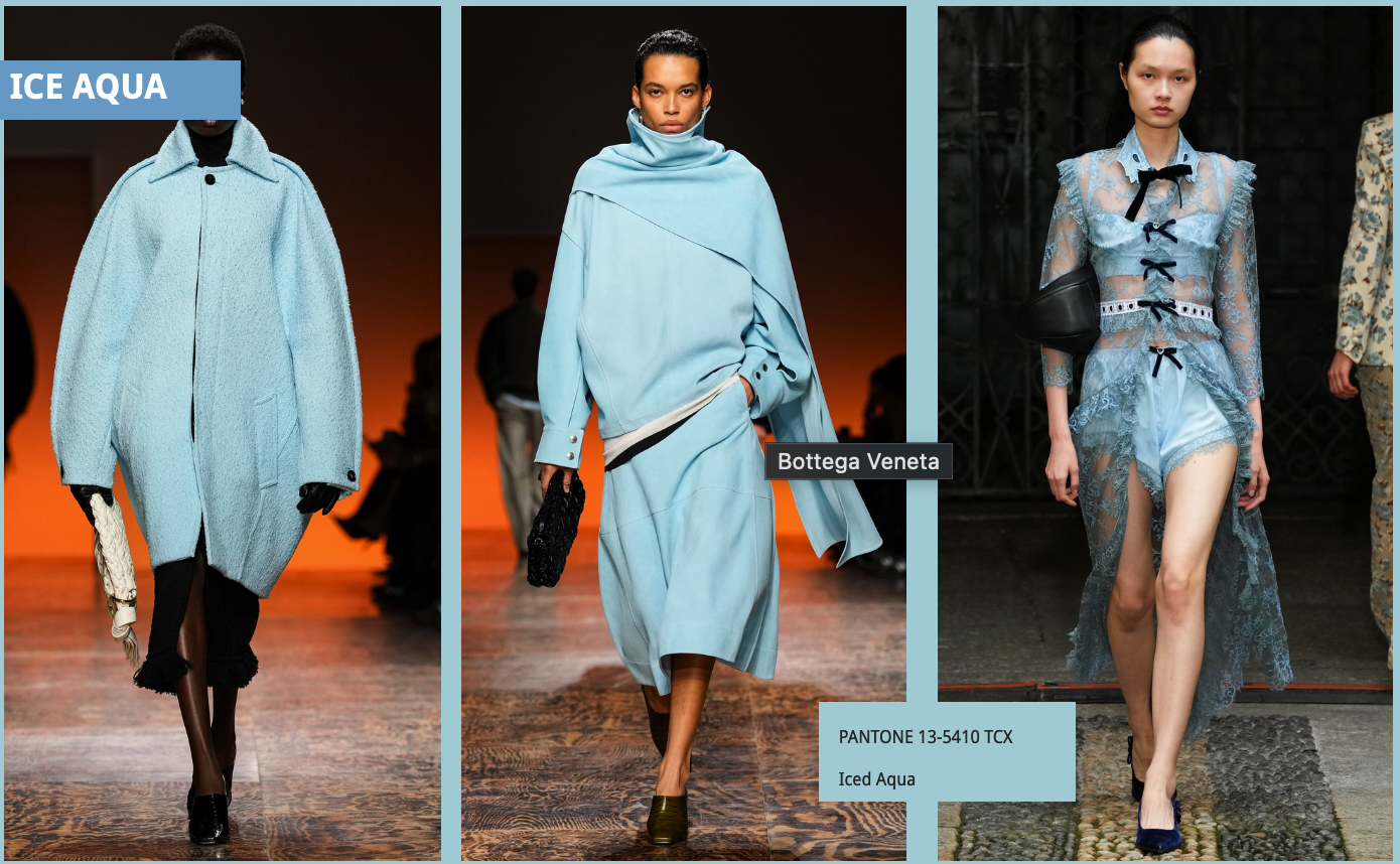 Iced Aqua- Milan AW 2024/25 catwalk color